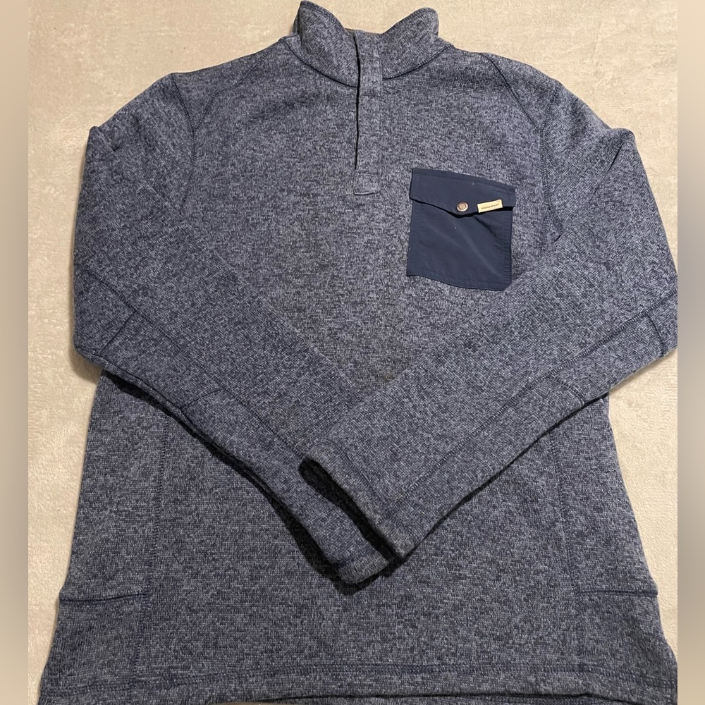 Woolrich Half Snap Performance Pullover Mens Medium Gray